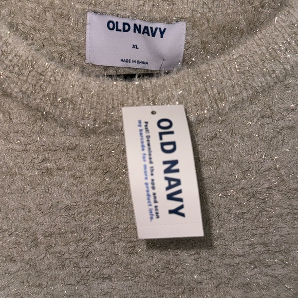 Old Navy Women's Glitter Knit Sweater - Cream - Picture 4 of 4